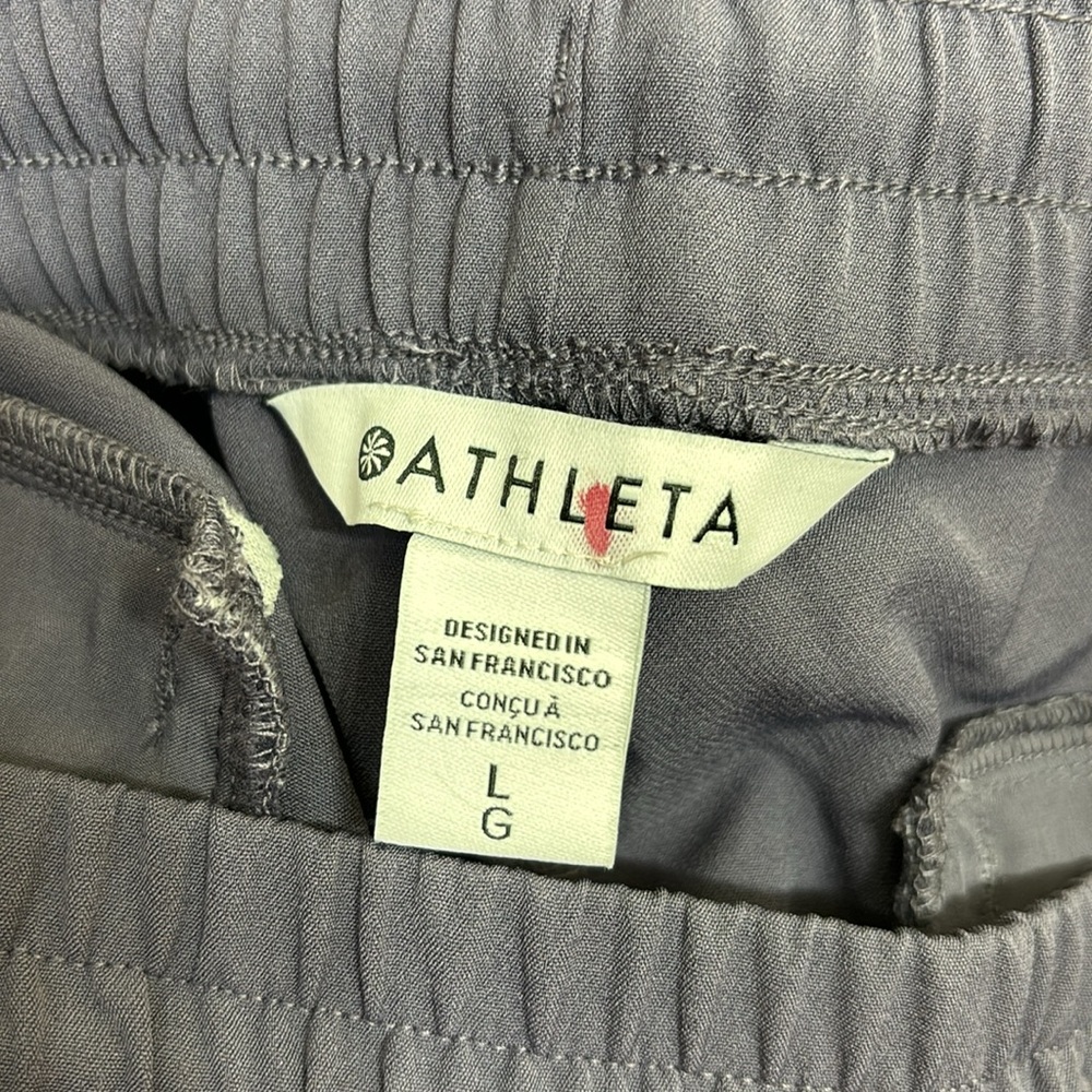NWT Athleta Stride Pants Nightfall Purple Wide Leg Women's Large - Picture 13 of 14